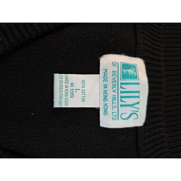 Lilys Of Beverly Hills Black Floral Embroidered Sweater Vest boho cottagecore - Picture 5 of 8